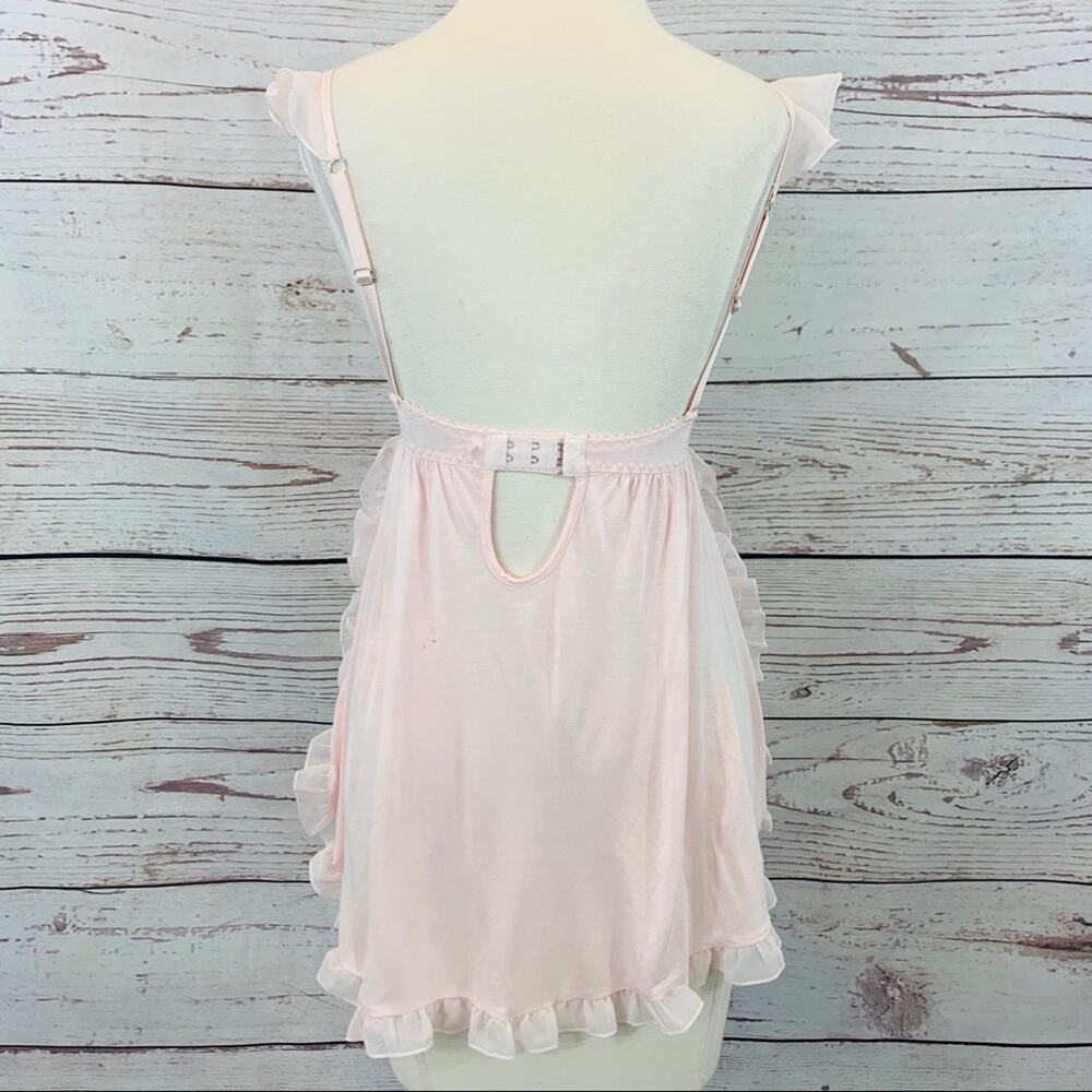 Victoria’s Secret pink negligee ruffles - Picture 4 of 6